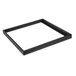 Marco Negro superficie Panel LED 600x600 Backlight, 65mm altura