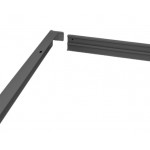 Marco Negro superficie Panel LED 600x600 Backlight, 65mm altura