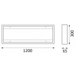 Marco superficie Panel LED 300x1200 Backlight, 65mm altura