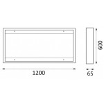 Marco superficie Panel LED 600x1200 Backlight, 65mm altura