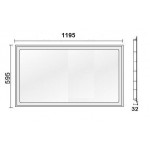 Panel LED Backlight 600X1200mm 50W Marco Blanco