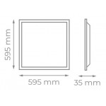 Panel LED Backlight 600X600mm 60W Marco Blanco