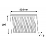 Panel LED 600X600mm 40W Marco Blanco 4000ºK UGR15 Flicker Free PRO, Ideal centros educativos 