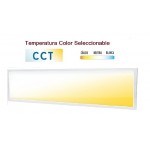 Panel LED Backlight 300X1200mm 28W 5000Lm Marco Blanco CCT Seleccionable, con cable de alimentación de 1,5 m