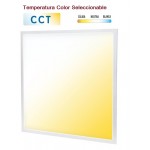 Panel LED Backlight 600X600mm 28W 5000Lm Marco Blanco CCT Seleccionable, con cable de alimentación de 1,5 m