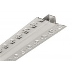 Perfil Aluminio Empotrar integración obras, para tiras LED hasta 13mm, barra 2 Metros - completo- (a 9,50€/m)