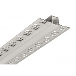 Perfil Aluminio Empotrar integración obras, para tiras LED hasta 13mm, barra 2 Metros - completo- (a 9,50€/m)