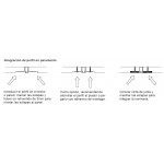 Perfil Aluminio Empotrar Flexible integración obras, para tiras LED hasta 9mm, barra 2 Metros