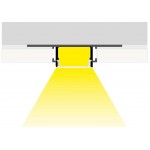 Perfil Aluminio Empotrar integración obras modelo B, para tiras LED hasta 20mm, barra 2 Metros - completo- (desde 8,00€/m)