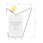 Perfil Aluminio Superficie pared Cornisa Blanco 56x65mm. para tiras LED, barra de 2 Metros