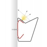 Grapa Fijación Perfil Aluminio Superficie pared Cornisa Blanco PSPC5665B