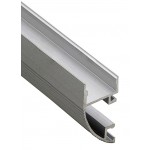 Perfil Aluminio Superficie pared Cornisa Plata PRO 18x36mm. para tiras LED, barra de 3 Metros
