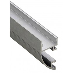 Perfil Aluminio Superficie pared Cornisa Plata PRO 18x36mm. para tiras LED, barra de 3 Metros