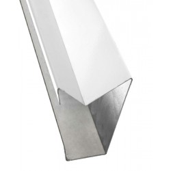 Perfil Aluminio Superficie pared Cornisa Blanco 56x65mm. para tiras LED, barra de 2 Metros