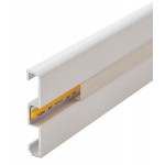 Perfil Rodapié aluminio lacado Blanco PRO 58x10,2mm para tiras LED, barra 2 Metros