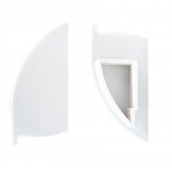 Tapa Final Izquierda Blanca para Perfil Aluminio Superficie pared Cornisa PRO PSPC1836AB