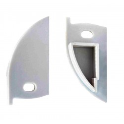 Tapa Final salida cable Derecha Gris para Perfil Aluminio Superficie pared Cornisa PRO PSPC1836AP