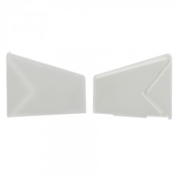 Tapa Final Izquierda Perfil Aluminio Superficie pared Cornisa Blanco PSPC5665B