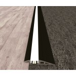 Perfil suelo aluminio anodizado Negro 57,1x10,80mm para tiras LED, barra 2 ó 3 Metros