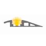 Perfil suelo aluminio anodizado Negro 57,1x10,80mm para tiras LED, barra 2 ó 3 Metros