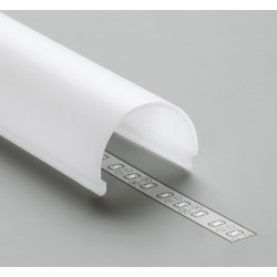 Difusor Opal redondo para perfil Aluminio Anodizado PS3312, barra de 3 Metros