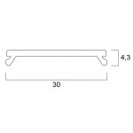 Tapa Final para perfil Aluminio Anodizado PS3312 (2Ud)