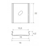 Grapa sujeción B para perfil Slim PS1507, PE2107