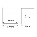 Grapa Fijación para Perfil Aluminio Angulo 16x16mm