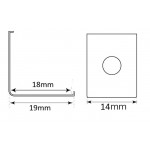 Grapa Fijación para Perfil Aluminio Angulo 18x18mm
