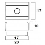 Grapa sujeción PVC Blanca para perfil A1707,A1715,A2507,A2515