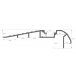 Perfil escalera aluminio anodizado Plata 105,6x28,4mm para tiras LED, barra 2 Metros