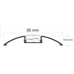 Perfil Aluminio Superficie ECO 56x9,34mm. para tiras LED, barra de 2 Metros - Completo - Perfil Aluminio Superficie ECO 56x9,34mm. para tiras LED, barra de 2 Metros - Completo -