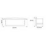 Tapa Final TF04GO para perfil empotrar A2507