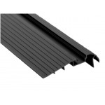 Perfil escalera aluminio anodizado Negro 105,6x28,4mm para tiras LED, barra 2 Metros