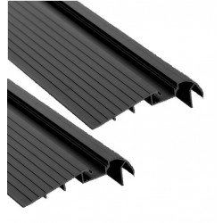 Perfil escalera aluminio anodizado Negro 105,6x28,4mm para tiras LED, 6 Metros (2 tramos de 3 metros)
