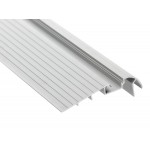 Perfil escalera aluminio anodizado Plata 105,6x28,4mm para tiras LED, barra 2 Metros