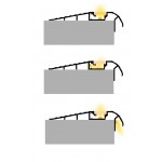 Perfil escalera aluminio anodizado Plata 105,6x28,4mm para tiras LED, barra 2 Metros