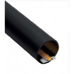 Perfil Redondo Policarbonato Negro 38mm para tiras LED, barra 3 Metros