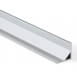 Perfil Aluminio Angulo 16x16mm. para tiras LED, barra 3 Metros