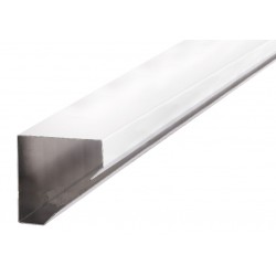 Perfil Aluminio Angulo Blanco 55x55mm. para tiras LED, barra 2 Metros