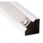 Perfil Aluminio Angulo Blanco 55x55mm. para tiras LED, barra 2 Metros