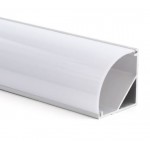Perfil Aluminio Angulo 30x30mm. R para tiras LED de hasta 19mm, barra 2 Metros