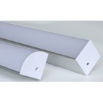 Tapa final para Perfil R PA3030A, difusor Curvo