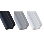 Perfil Aluminio Angulo 45º LINE 18,5x17,50mm. para tiras LED, barra de 3 Metros, acabado Plata, Blanco ó Negro