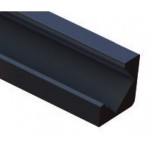 Perfil Aluminio Angulo 45º LINE 18,5x17,50mm. para tiras LED, barra de 3 Metros, acabado Plata, Blanco ó Negro