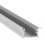 Perfil empotrar aluminio anodizado 24x12mm para tiras LED, barra 2 Metros