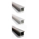 Perfil Aluminio Empotrar ECO 23x15mm. para tiras LED, barra 2 Metros -completo- Plata, Negro ó Blanco (a 6,45€/mt.)