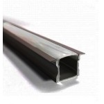 Perfil Aluminio Empotrar ECO 23x15mm. para tiras LED, barra 2 Metros -completo- Plata, Negro ó Blanco (a 6,45€/mt.)