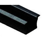 Perfil Aluminio Empotrar LINE Negro 24x14mm. para tiras LED, barra 2 ó 3 Metros