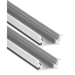 Perfil empotrar suelo pisable aluminio anodizado 26,6x11mm para tiras LED, 6 Metros (2 tramos de 3mts)